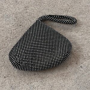 Black and Silver Rhinestone Clutch